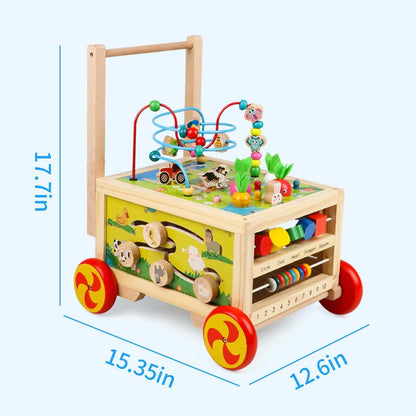 Discover the 7-in-1 Wooden Activity Cube: A Montessori-Inspired Educational Toy for Toddlers