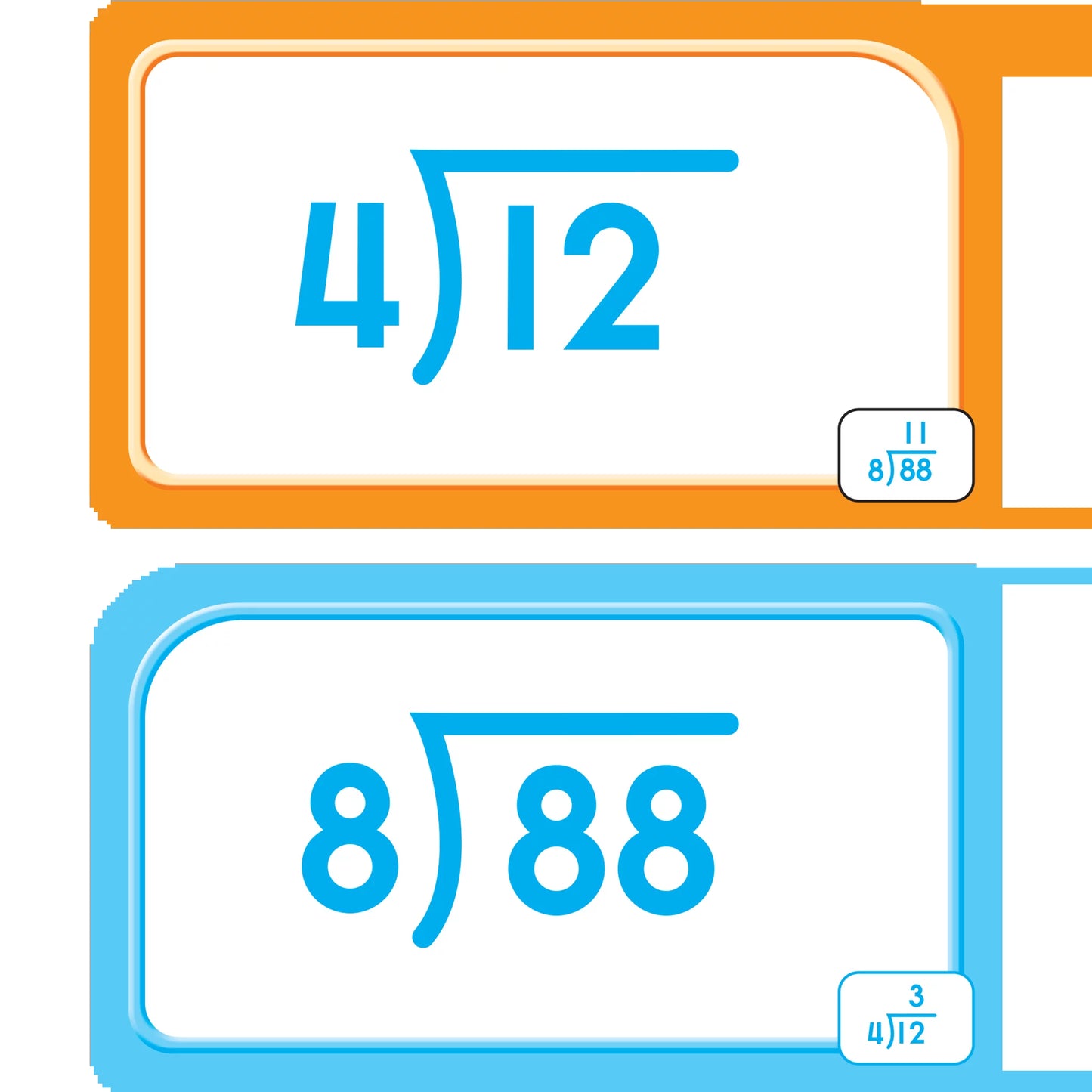 Comprehensive Division Flash Cards for Effective Learning - 1 Set