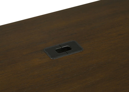 Marshall Executive Desk - Elegant Dark Walnut Finish with Functional Design for Modern Offices