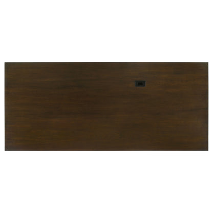 Marshall Executive Desk - Elegant Dark Walnut Finish with Functional Design for Modern Offices