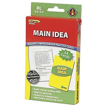 Main Idea Practice Cards - Green Level for Enhanced Reading Comprehension [TCR63401]