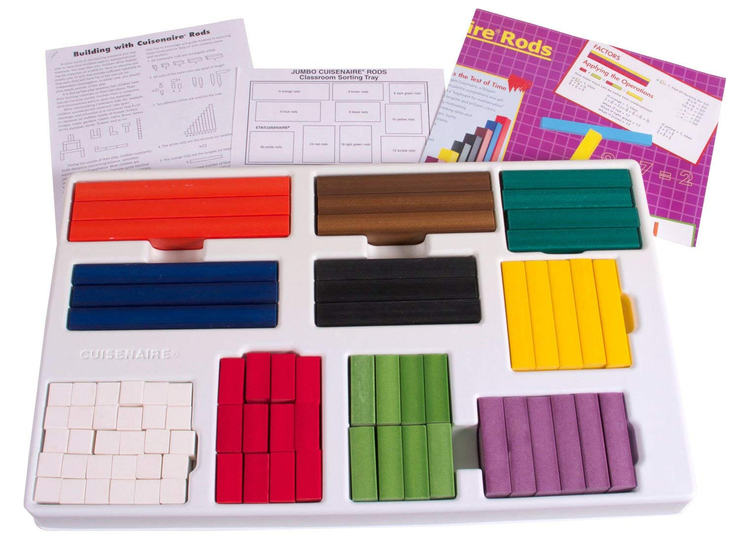 Enhance Learning with the Plastic Jumbo Cuisenaire Rods Set - 154 Math Manipulatives for Engaging Montessori Education