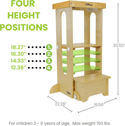 Versatile Montessori Learning Tower - Aged 2 to 6 with Adjustable Height