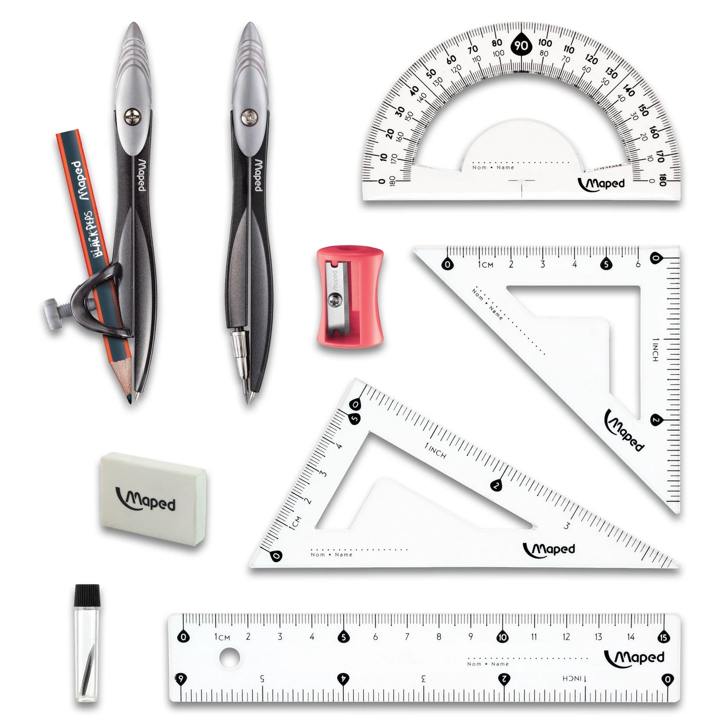 Unlock Your Creativity with the Ultimate 10-Piece Geometry Set Featuring Precision Metal Compasses and Essential Measuring Tools