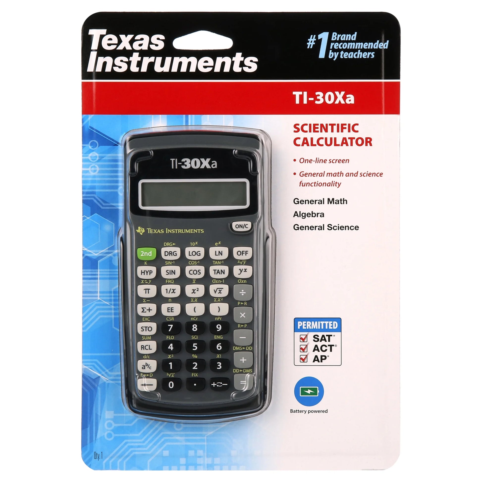 TI-30XA Scientific Calculator: Advanced 10-Digit LCD for Students in Math and Science