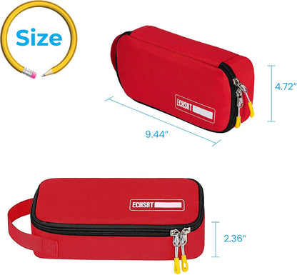 Stylish Large Capacity Red Pencil Case for Ultimate Organization