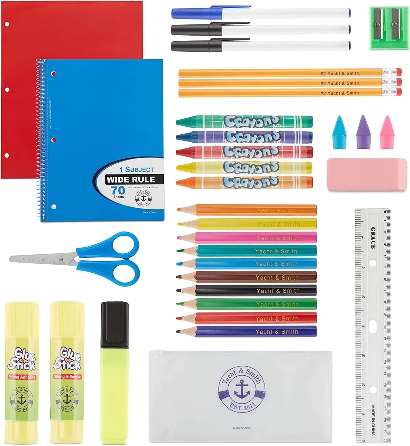 Comprehensive 34-Piece Back to School Supplies Kit – Essential Educational Bundle for Children in Grades 1-6