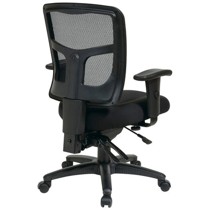 Progrid Back Managers Office Chair - Ergonomic Black Mesh Seat with 2-Way Adjustable Arms