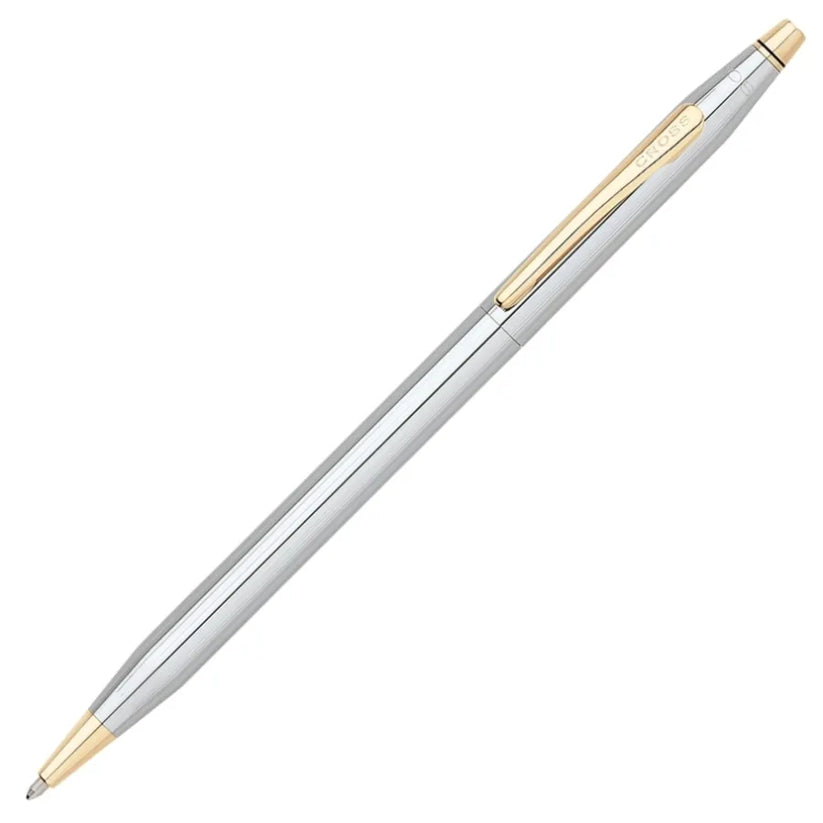 Luxury Ballpoint Pen and 0.7mm Pencil Set, Includes Premium Gift Box - Lustrous Chrome