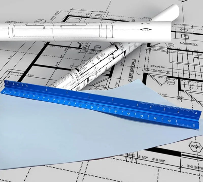 Aluminum Architect Scale Ruler - Triangular Scale For Blueprint