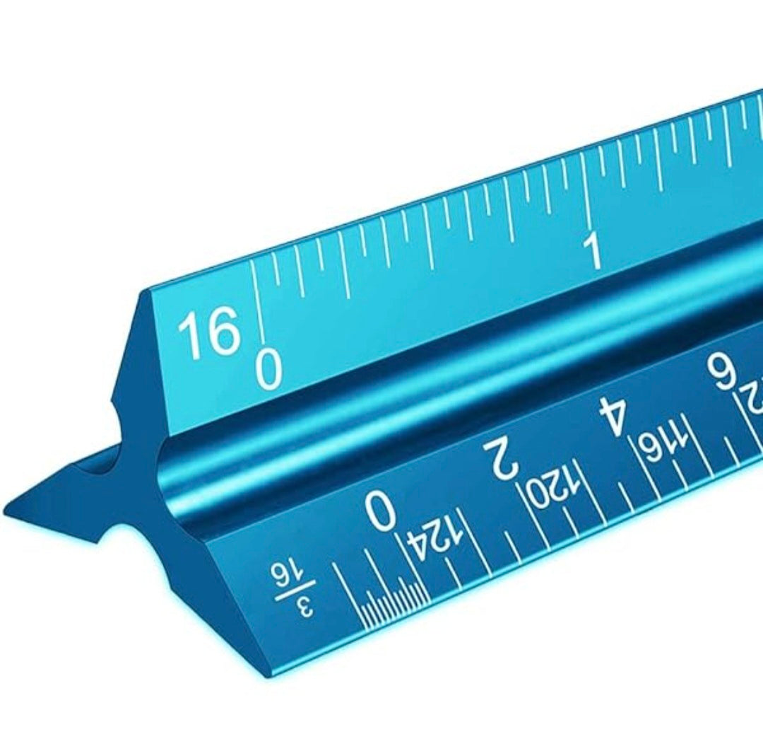 Aluminum Architect Scale Ruler - Triangular Scale For Blueprint