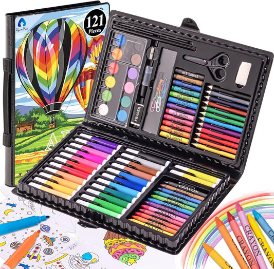 Comprehensive Art Kit for Drawing and Painting - Ideal Supplies for Kids, Teens, and Beginners