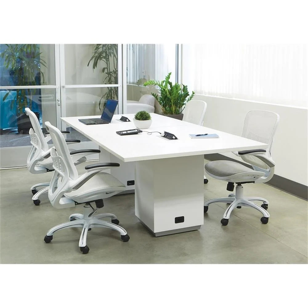 Riley Ergonomic Office Chair with Adjustable White Mesh Seat and Back for Ultimate Comfort