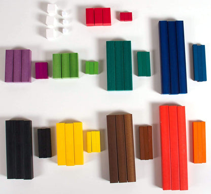 Enhance Learning with the Plastic Jumbo Cuisenaire Rods Set - 154 Math Manipulatives for Engaging Montessori Education