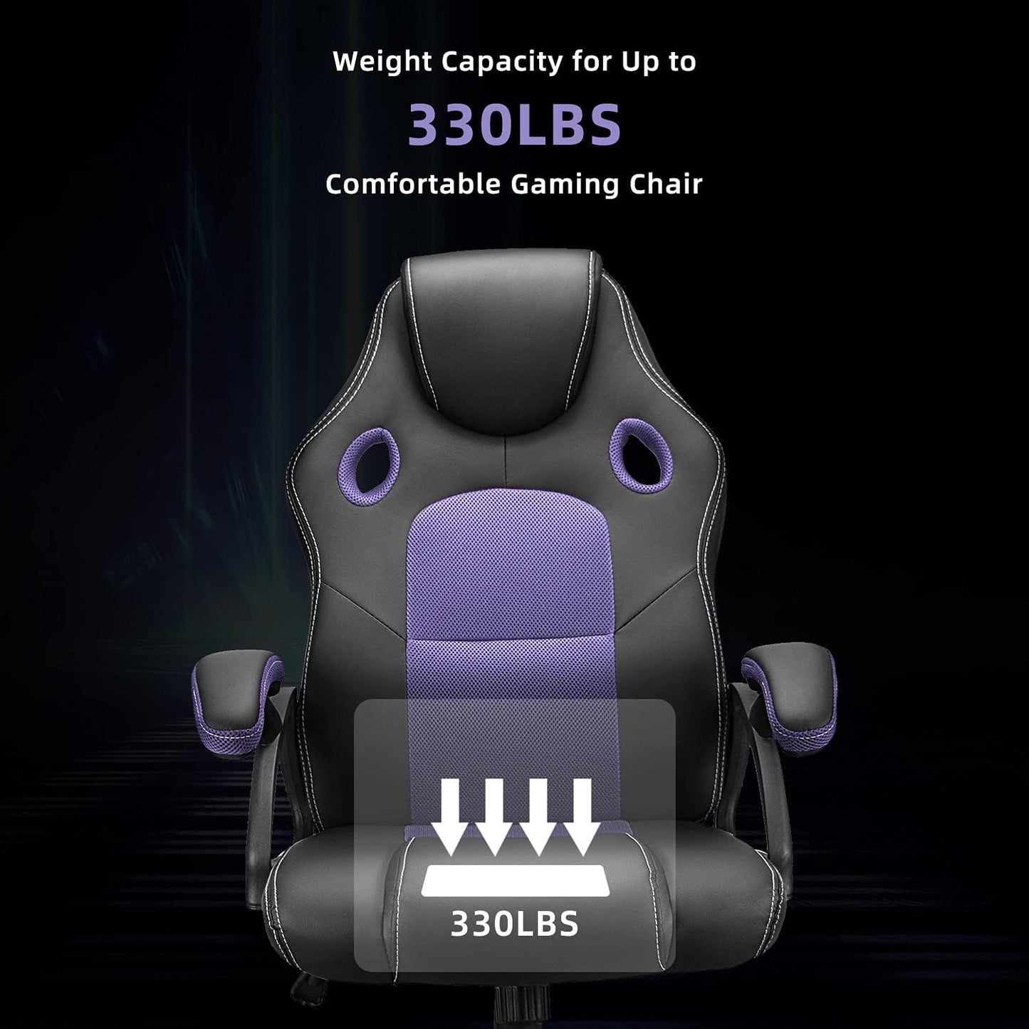 Ergonomic Purple Gaming Office Chair 