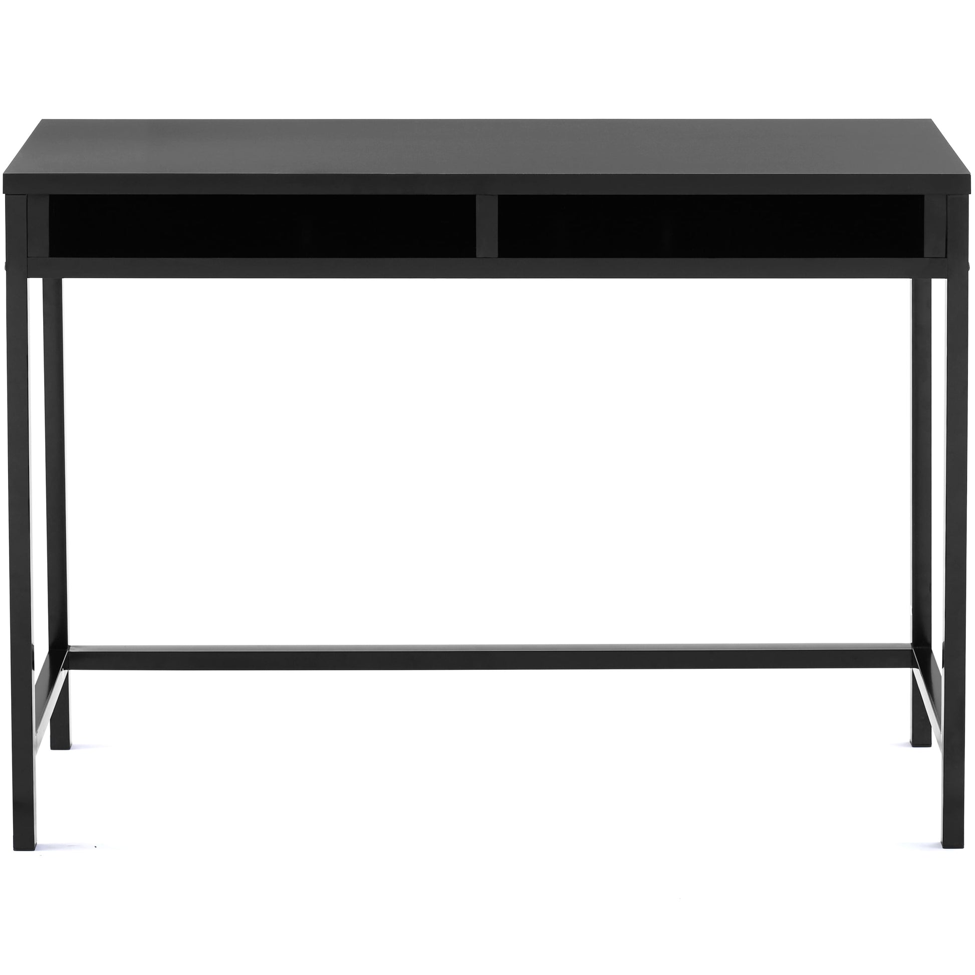 Modern black study desk, durable and stylish for work and learning!