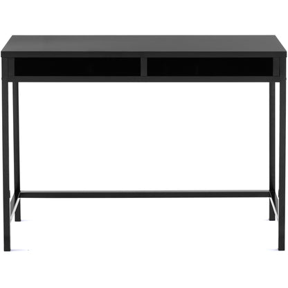 Modern black study desk, durable and stylish for work and learning!