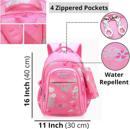 Trendy Pink Unicorn Kids Backpack with Pencil Case - Perfect for School, Water-Resistant & Stylish!