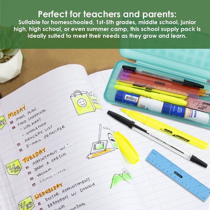 Essential 22-Piece Back to School Kit for K-12 Students – All-in-One Classroom Supplies