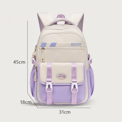 Stylish and Spacious Junior High School Backpack - Ideal for Primary School Students