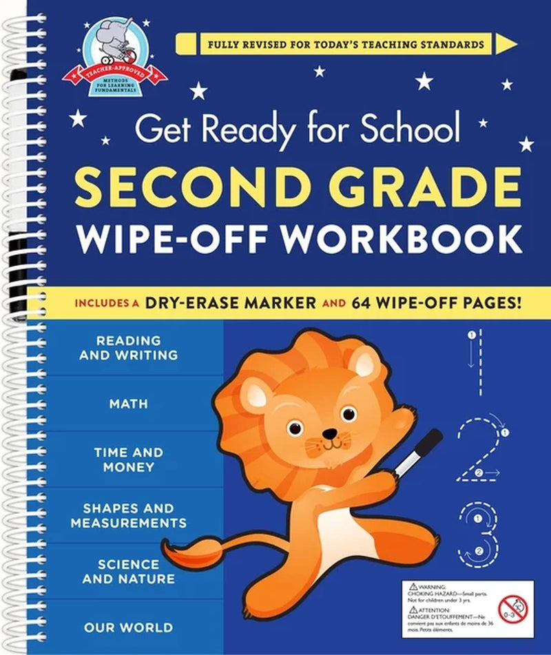 Get Ready for School: Comprehensive Second Grade Wipe-Off Workbook for Engaging Learning