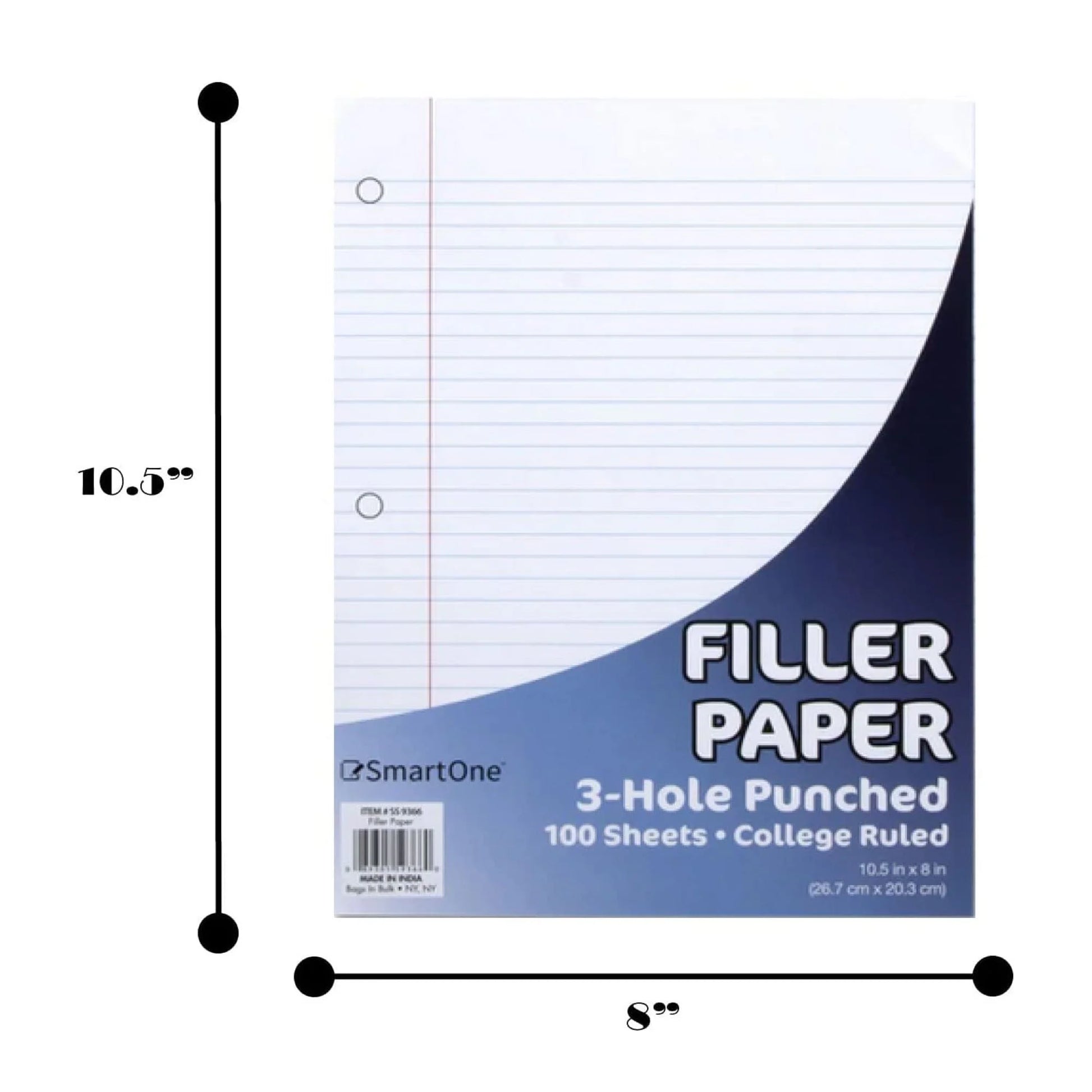 Premium College Rule Loose Leaf Filler Paper – 100 Sheets per Pack, 50 Pack Bulk for Students and Offices