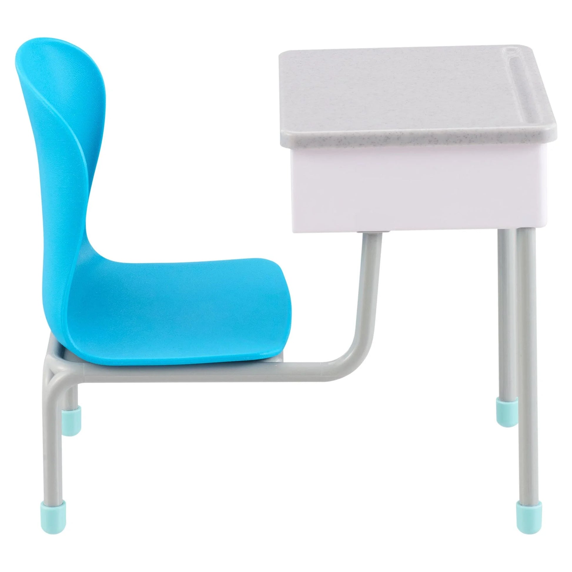 Plastic Student Desk with Blue Chair for Child 4+