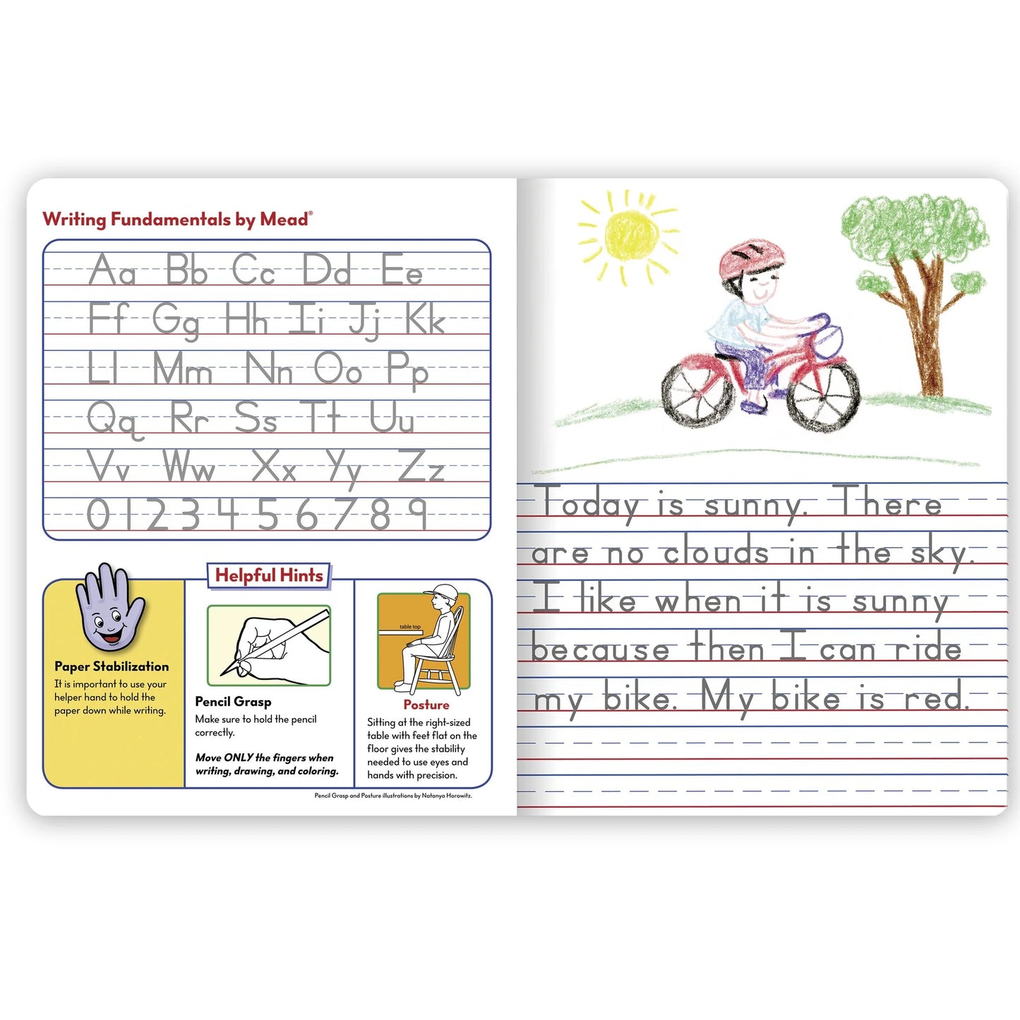 Mead Primary Journal - Half Page Ruled Notebooks for Grades K-2, 100 Double-Sided Sheets, 12 Pack