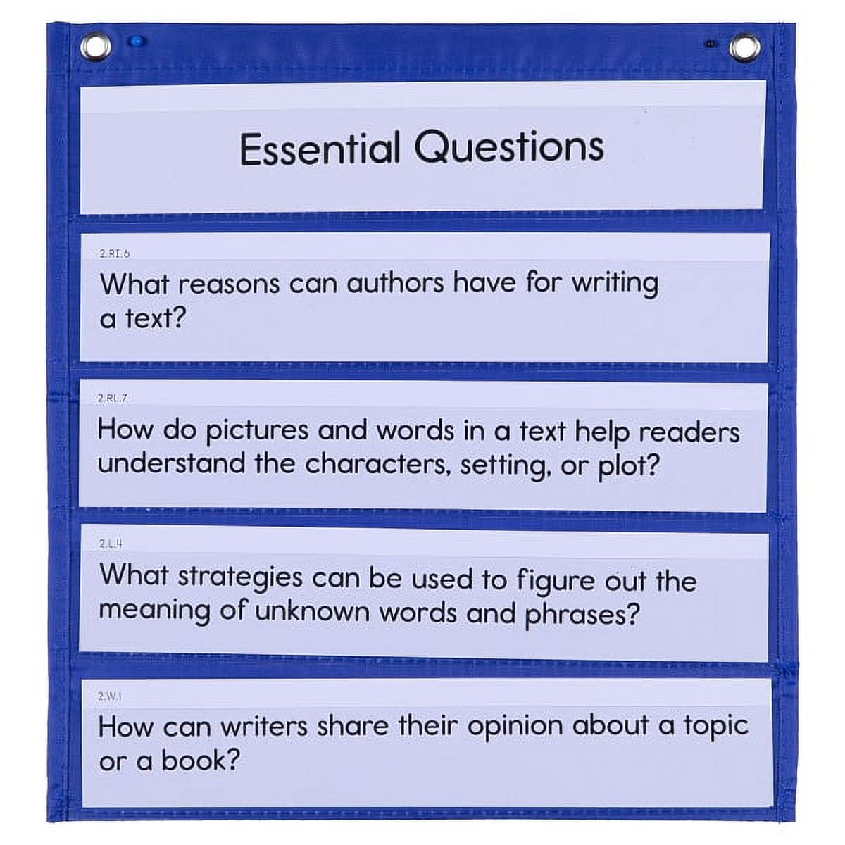 Comprehensive Learning Targets and Essential Questions Pocket Chart Cards for Effective Classroom Management