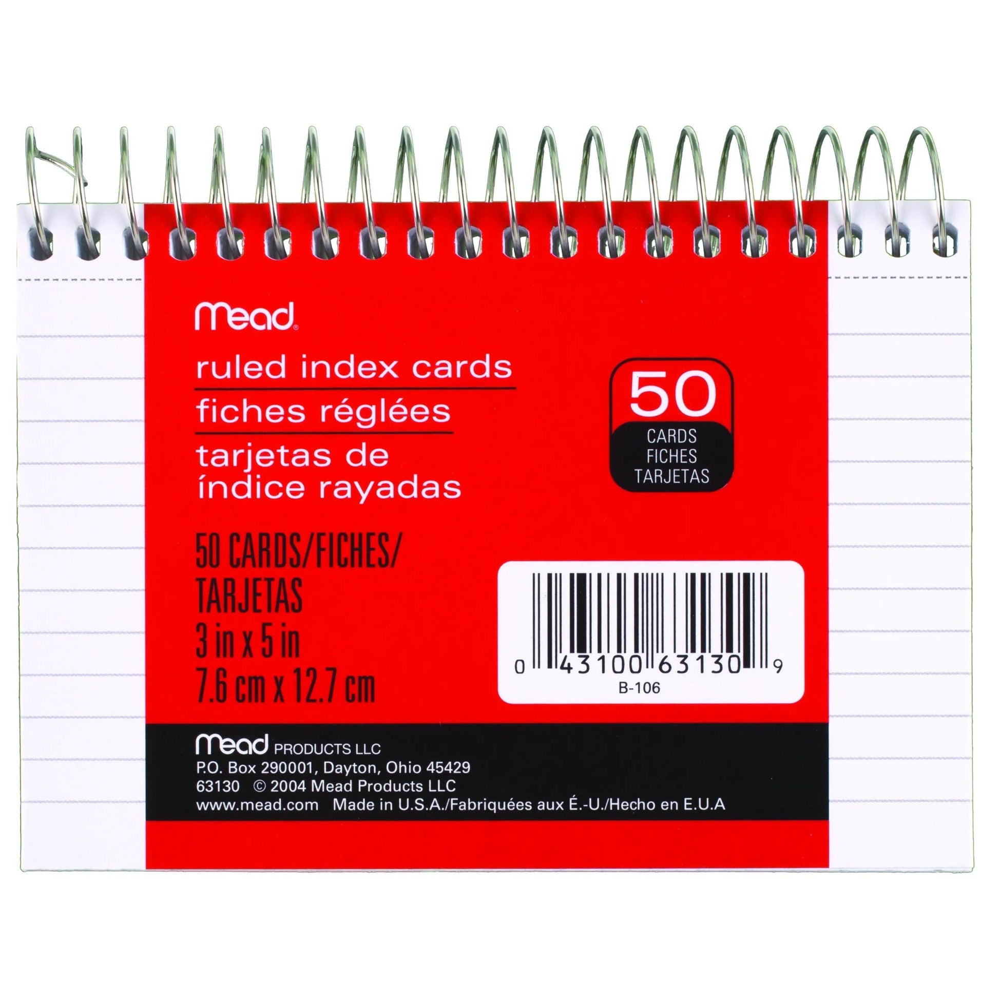 Premium Wirebound Ruled Index Cards - 3" x 5" for Professional Use