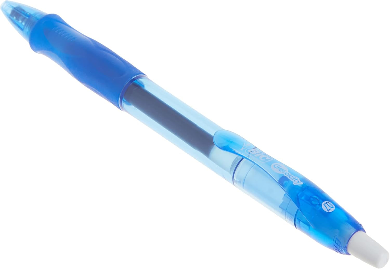 BIC Gelocity Original Blue Gel Pens - 12-Count Medium Point (0.7mm) Retractable Pens with Ergonomic Grip for Effortless Writing