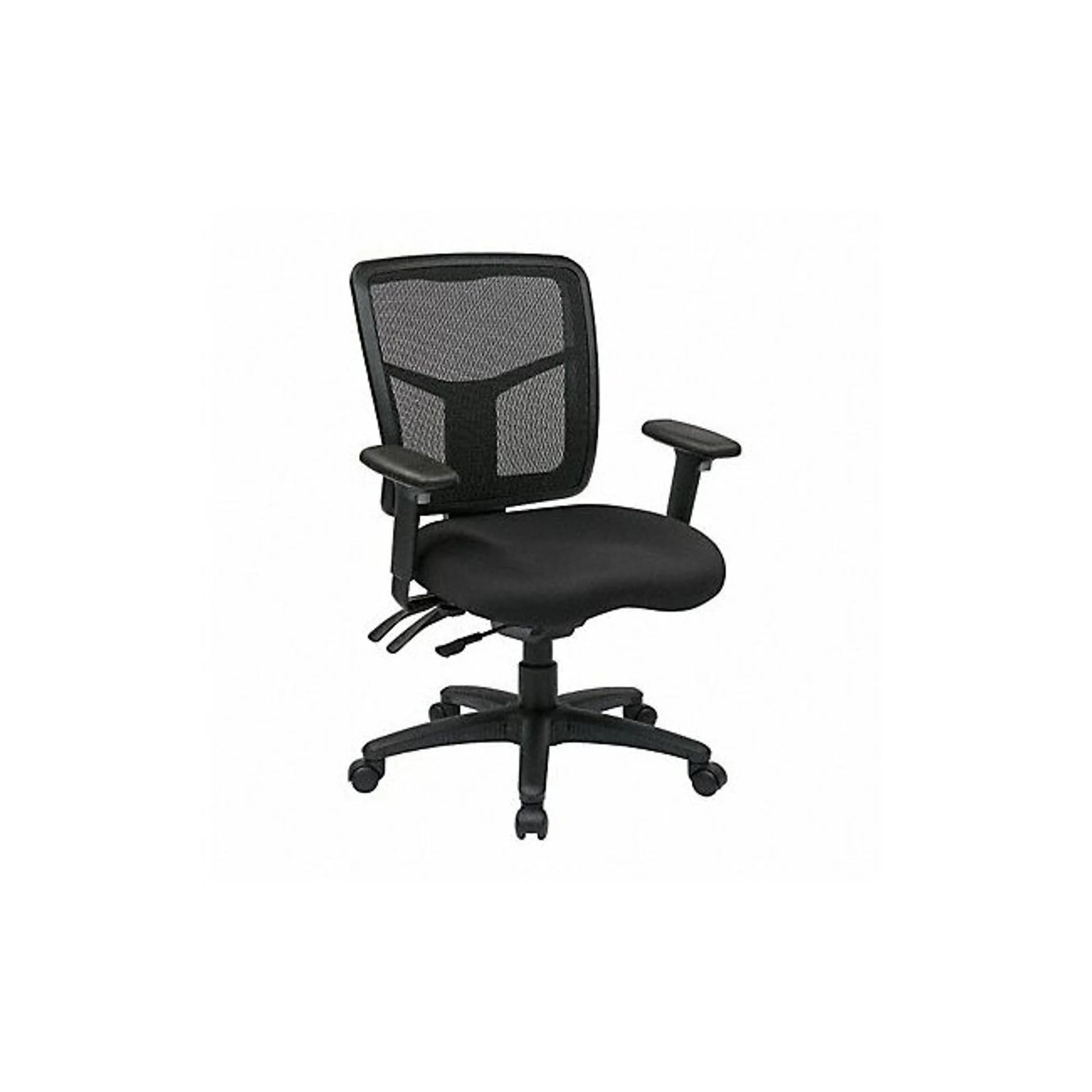 Progrid Back Managers Office Chair - Ergonomic Black Mesh Seat with 2-Way Adjustable Arms