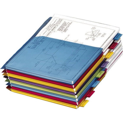 Premium 8-Tab Expanding Pocket Index Dividers - Assorted Colors (11 x 8.5 Inches, 8/Pack)