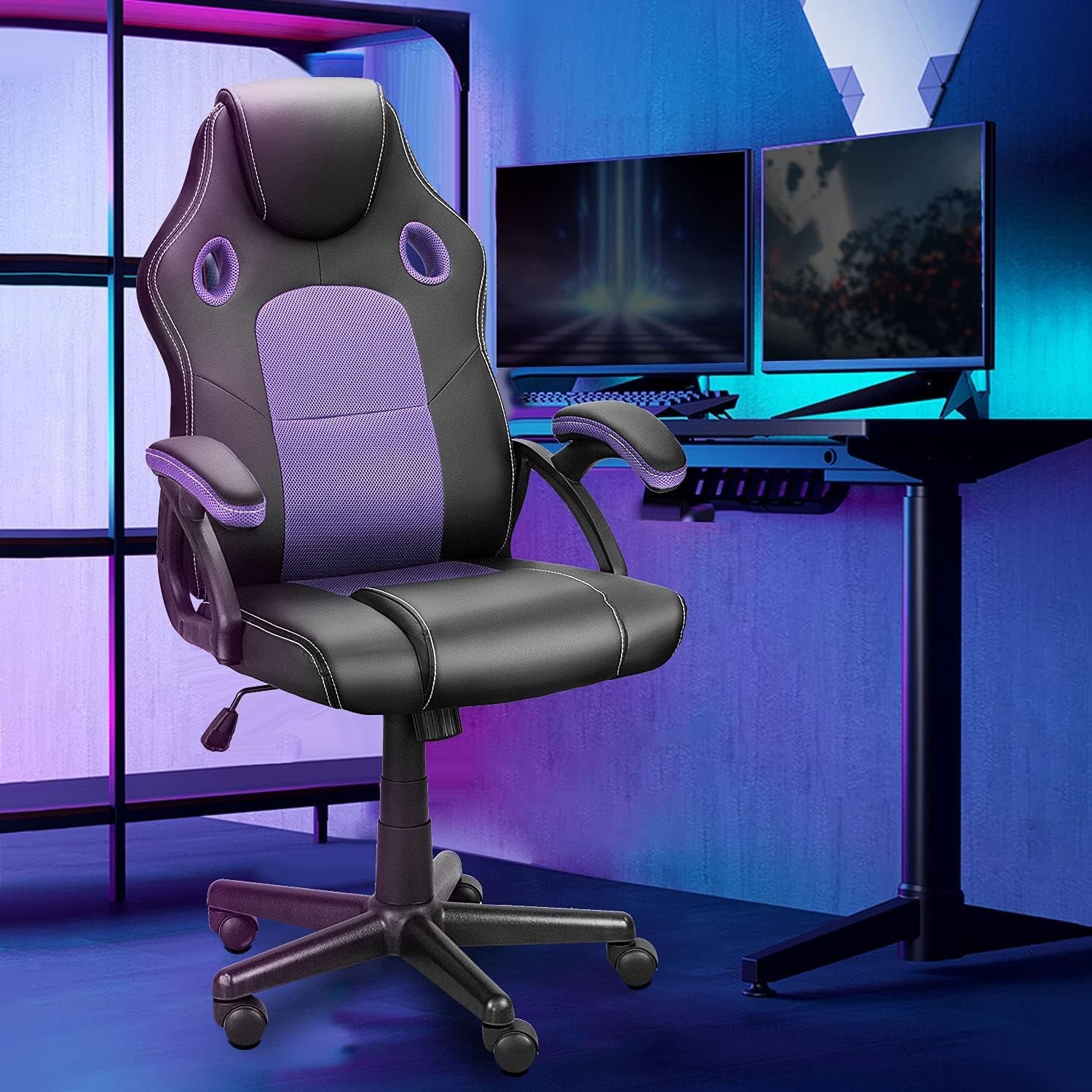 Ergonomic Purple Gaming Office Chair 