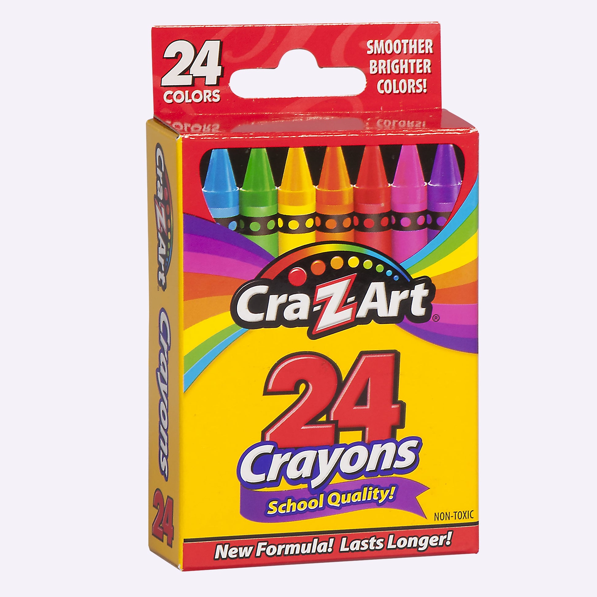 Vibrant 24 Count Multicolor Crayons - Essential Back to School Supplies, Perfect for Home and Classroom