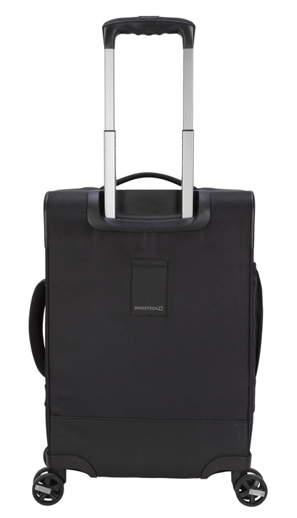 Premium 20-Inch Softside Carry-On Luggage with 8-Wheel Spinner in Classic Black