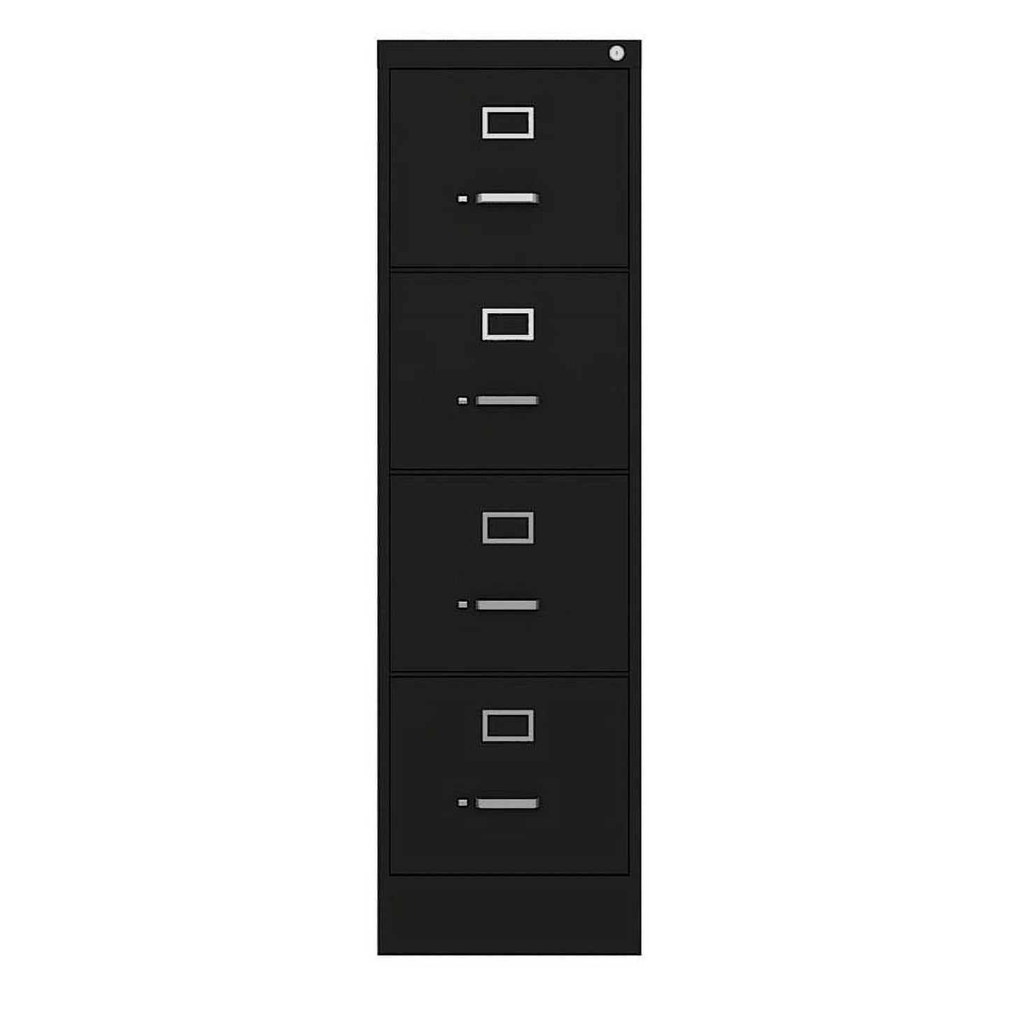 Commercial Grade 4 Drawer Letter File Cabinet in Sleek Black - Fully Assembled for Effortless Organization