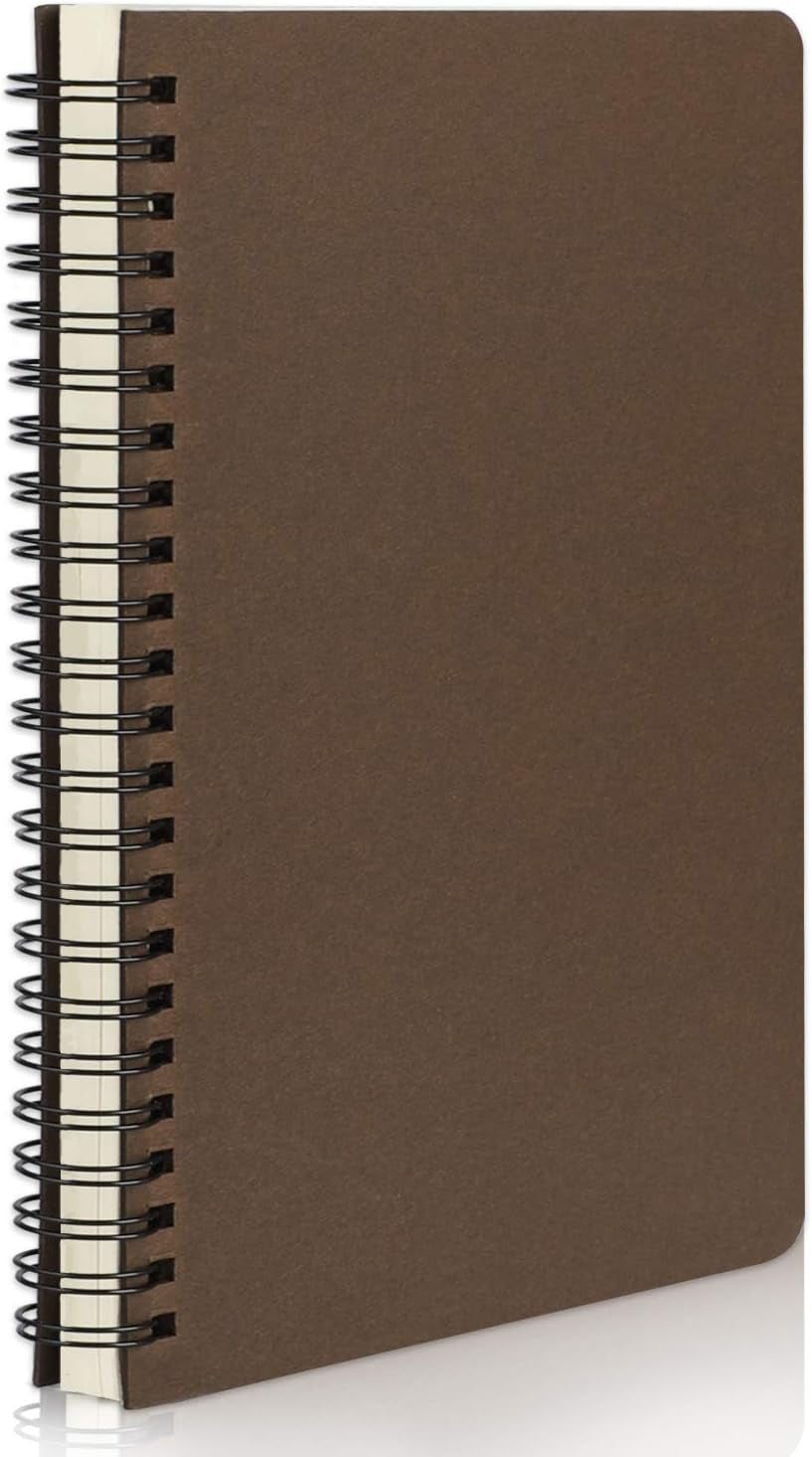 Premium A5 Hardcover Spiral Notebook with 160 College Ruled Pages - Ideal for School and Professional Use