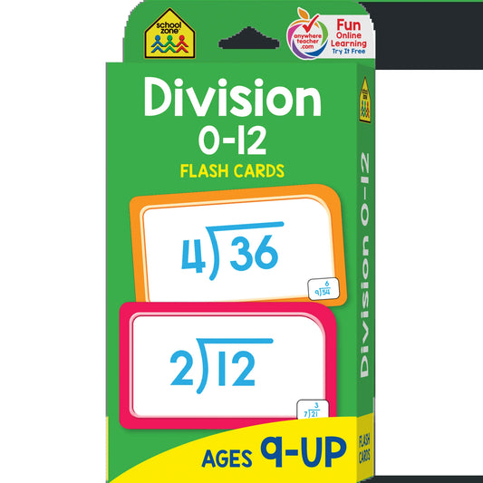 Comprehensive Division Flash Cards for Effective Learning - 1 Set