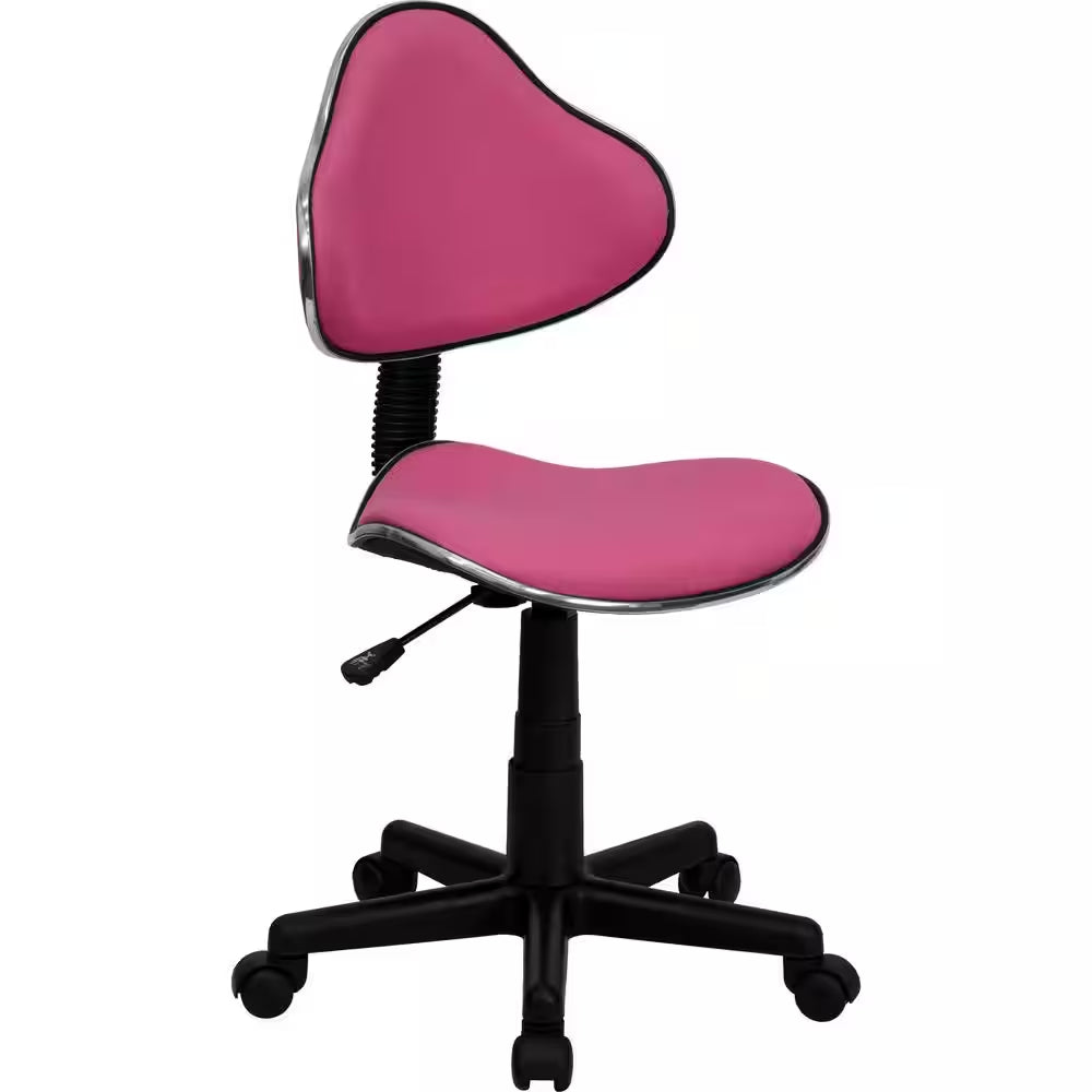 Pink Fabric Ergonomic Swivel Task Chair