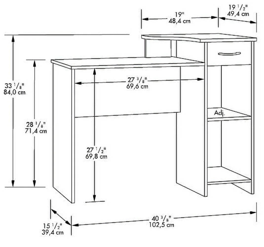 Student Desk with Easy-Glide Drawer, Cinnamon Cherry Finish