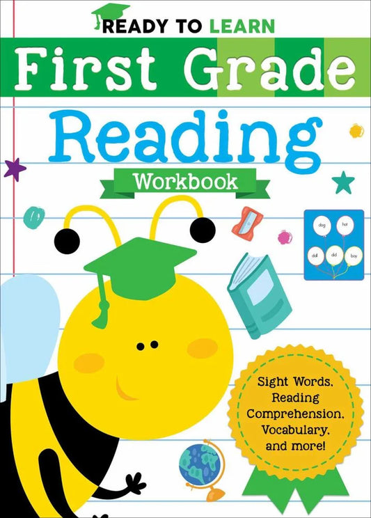 Ready to Learn: Engaging First Grade Reading Workbook for Developing Sight Words, Comprehension, and Vocabulary Skills