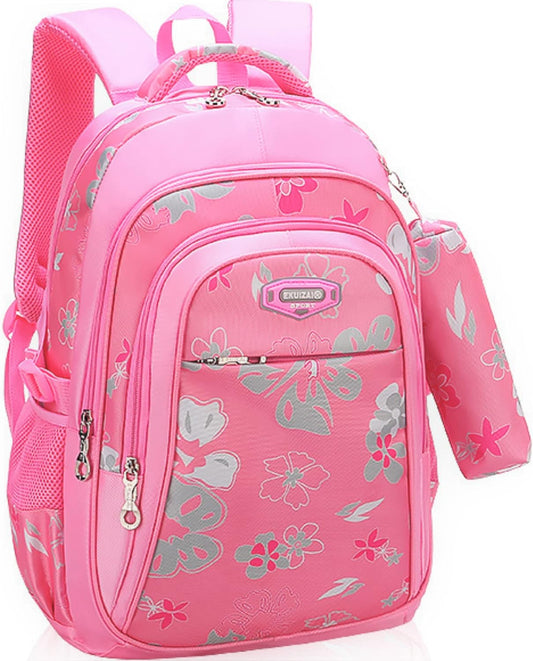 Trendy Pink Unicorn Kids Backpack with Pencil Case - Perfect for School, Water-Resistant & Stylish!