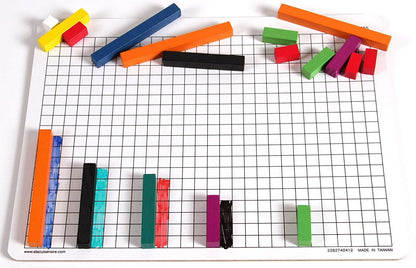 Enhance Learning with the Plastic Jumbo Cuisenaire Rods Set - 154 Math Manipulatives for Engaging Montessori Education