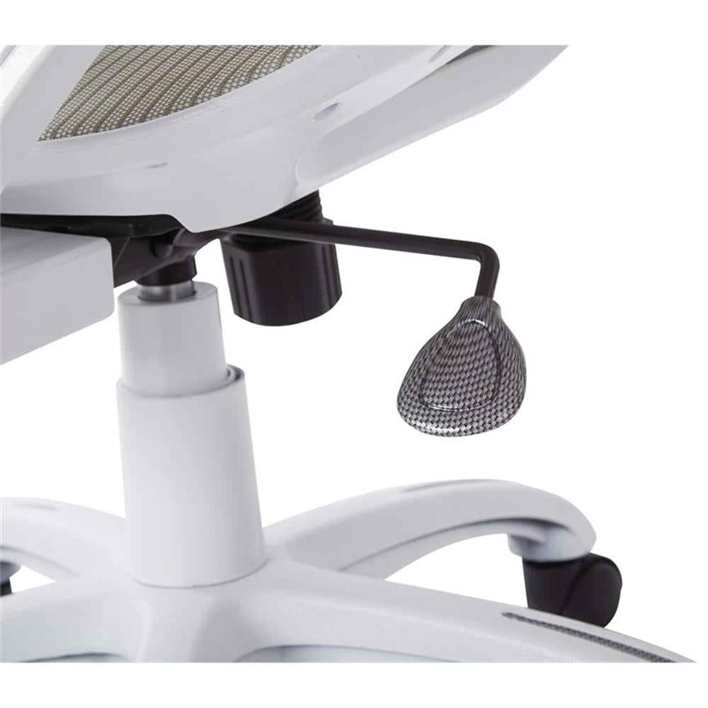 Riley Ergonomic Office Chair with Adjustable White Mesh Seat and Back for Ultimate Comfort