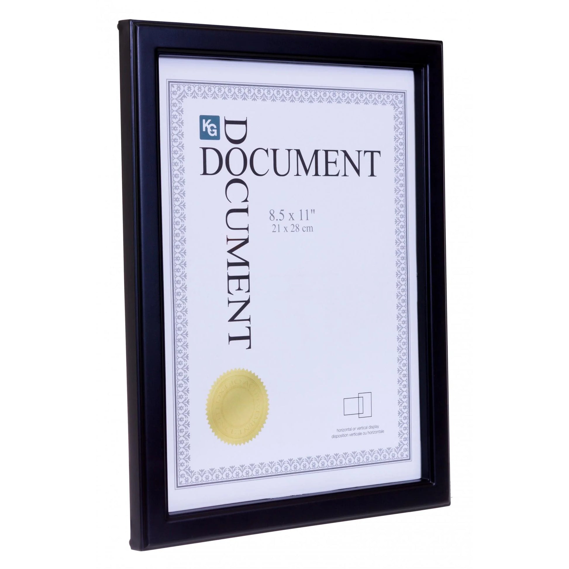 Elegant 8.5x11 Caspian Black Document Frame Set - 24 Frames for Timeless Display