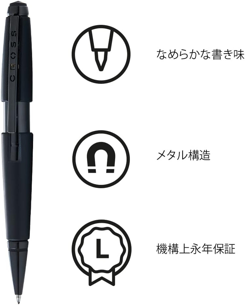 Edge Matte Black Lacquer Gel Rollerball Pen - A Perfect Blend of Elegance and Functionality