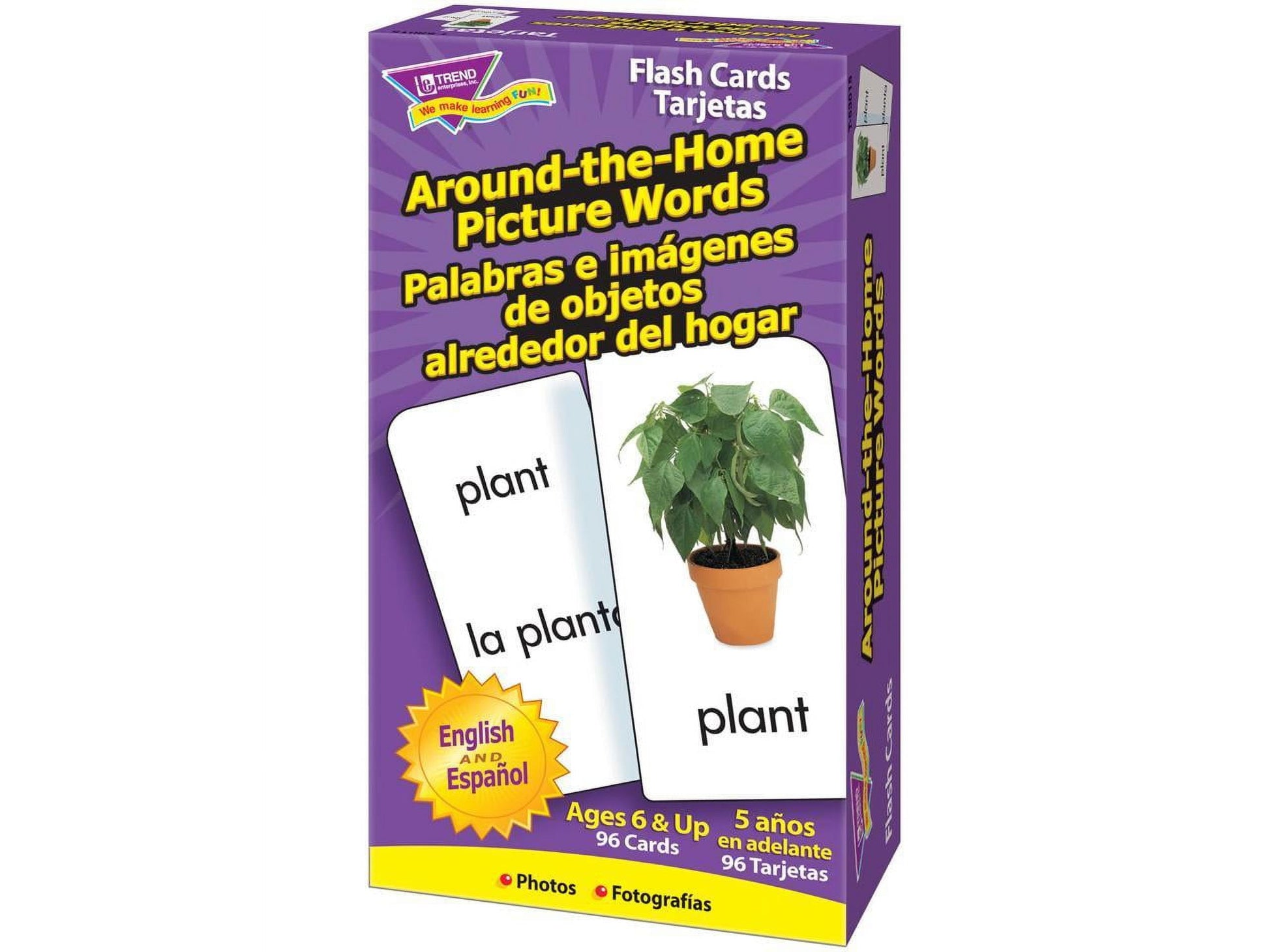 Bilingual English/Spanish Picture Words Flash Cards for Engaging Language Learning