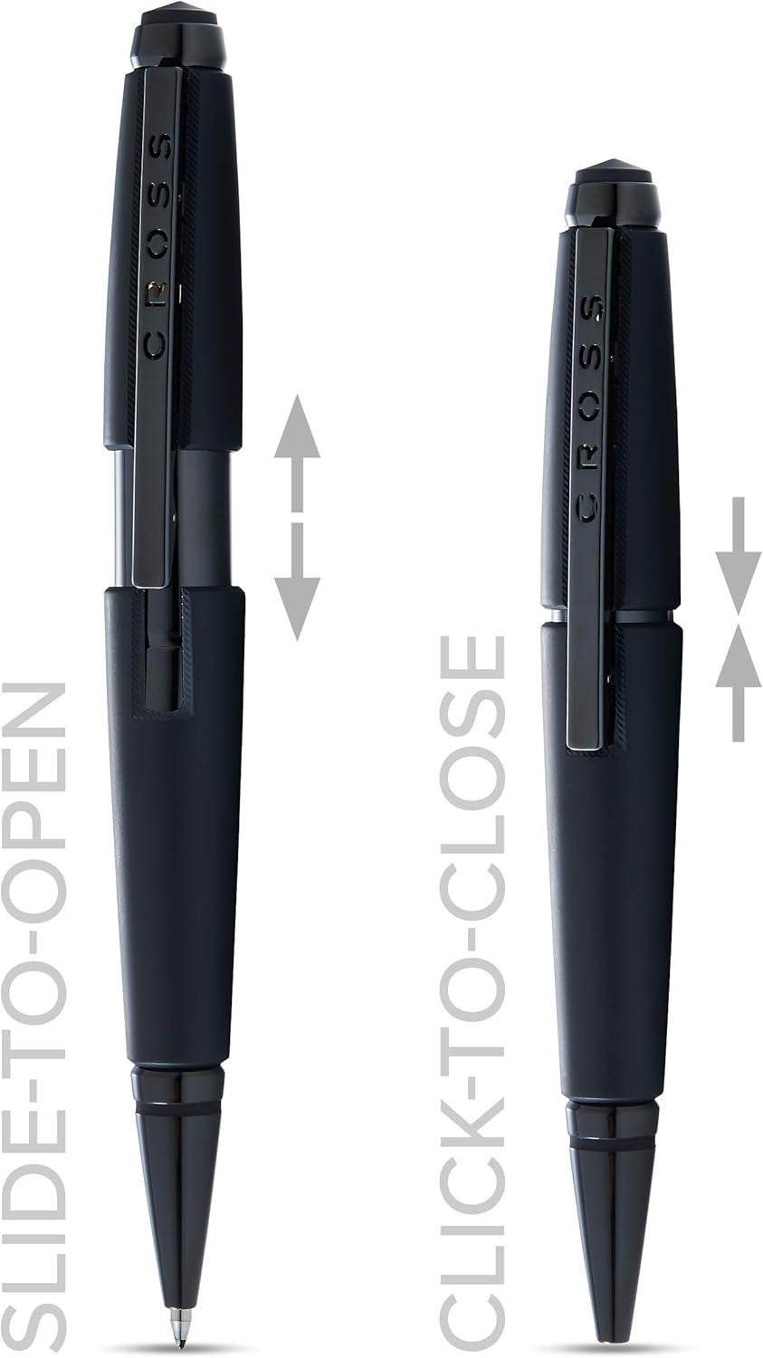 Edge Matte Black Lacquer Gel Rollerball Pen - A Perfect Blend of Elegance and Functionality