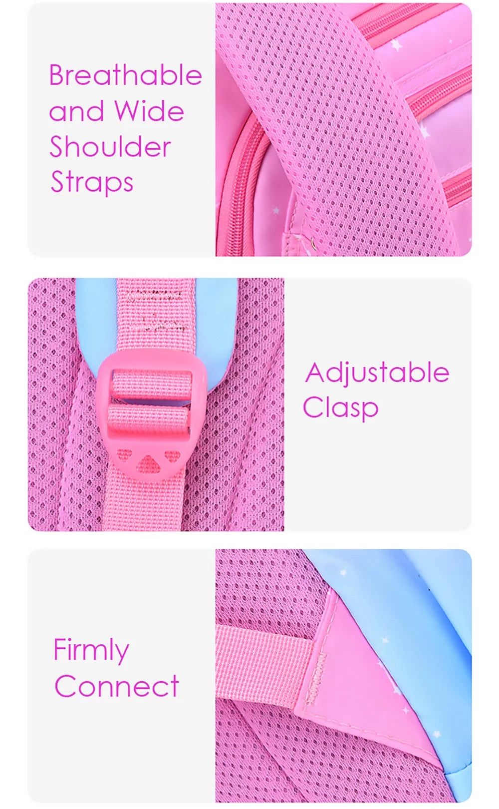 Charming Pink School Backpack Set for Girls - Perfect for Kids' School, Travel, and Adventures!